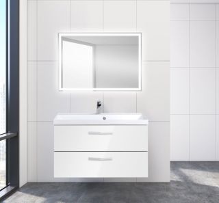 Тумба под раковину BelBagno подвесная 90x50см Bianco Lucido AURORA-900-2C-SO-BL